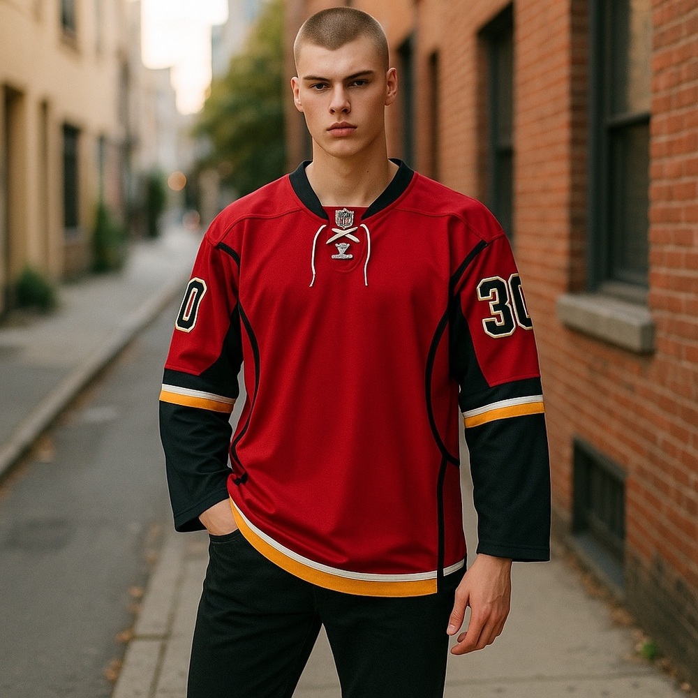 Calgary 30 K1 Promotional Amateur Hockey Jersey Size Large Polyester